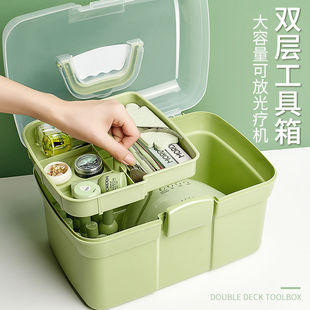 Manicure Tool Storage Box Large Capacity Portable Multi-layer Satchel Storage Box Large Manicure Lamp Factory Wholesale