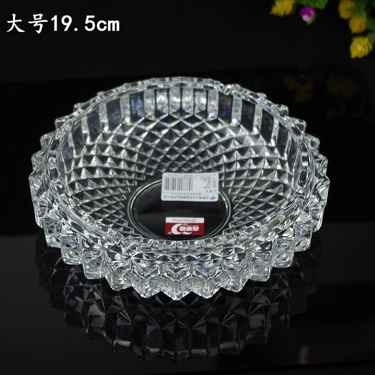 Manzana verde transparente diamante cigarrillos cenicero KTV hotel casero cuadrado cenicero de vidrio redondo al por mayor