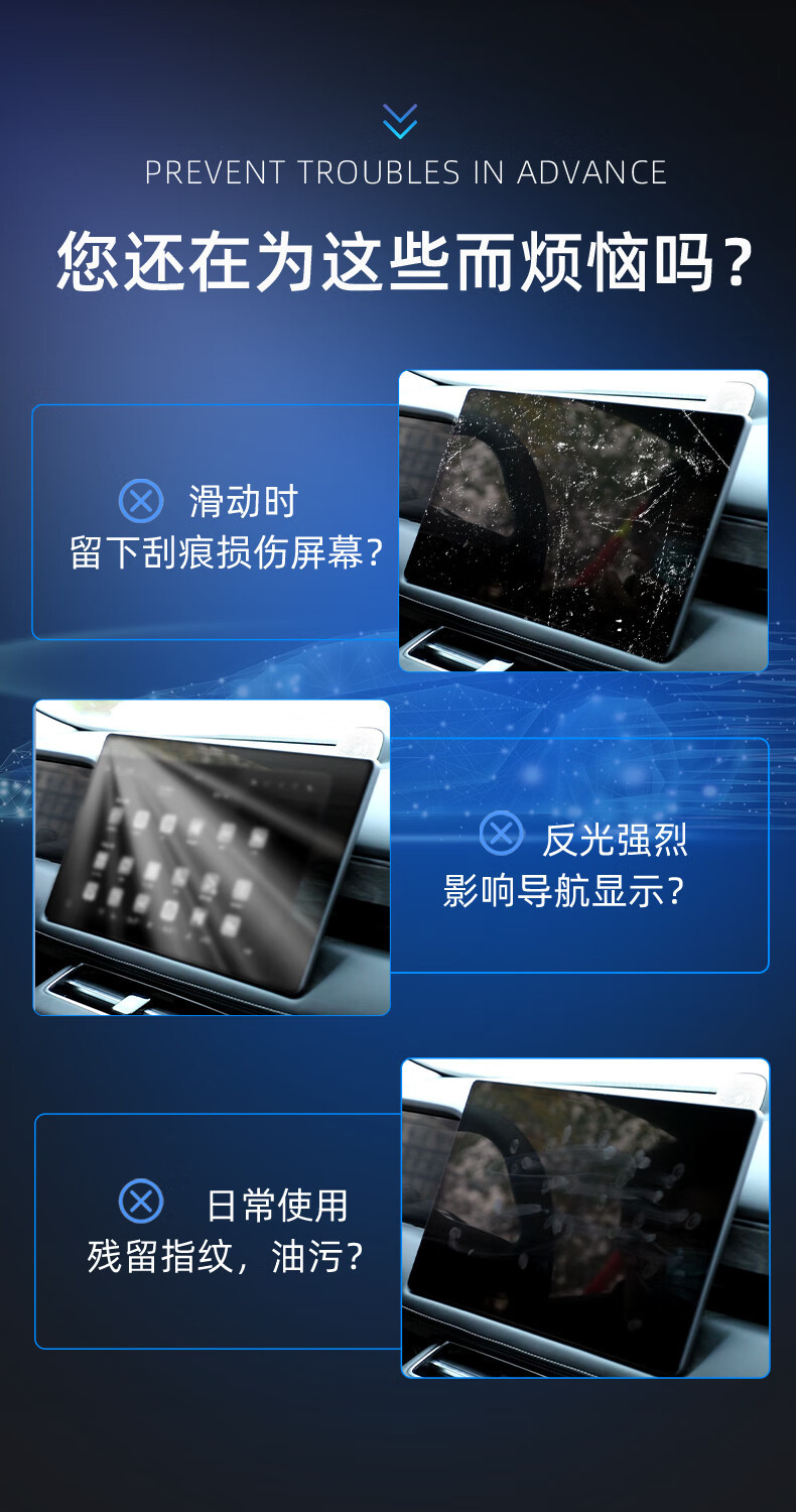 23 Models of Ford Ranger Center Console Screen Tempered Film Navigation Interior Protective Film Special Modification