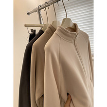 妹妹大码暖乎乎~摇粒绒立领拉链外套冬加厚保暖双面绒开衫卫衣女