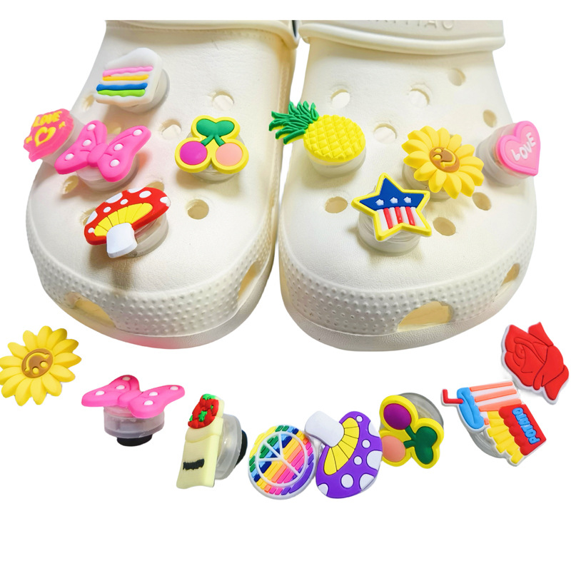 Fruit Heart Shape Shoe Accessories PVC All Seasons Shoe Buckle display picture 5