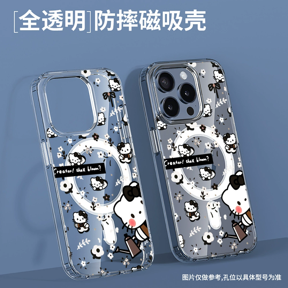 Apple, мультяшный акриловый чехол для телефона, iPhone16, прозрачный iPhone16 Pro, защитный чехол, (Cross-border trading), 14