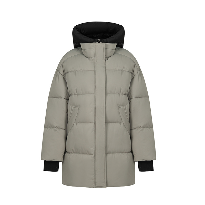 2025 invierno nuevo color de contraste de ropa de algodón de moda de mujer chaqueta de algodón gruesa chaqueta casual con capuz image 9