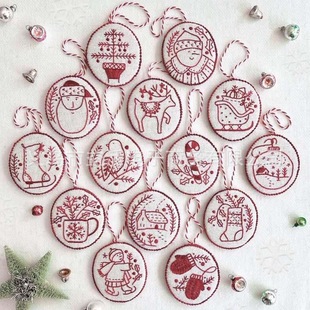 Cross-border New Hand embroidery Christmas ornaments Christmas Hand Embroidery Kit