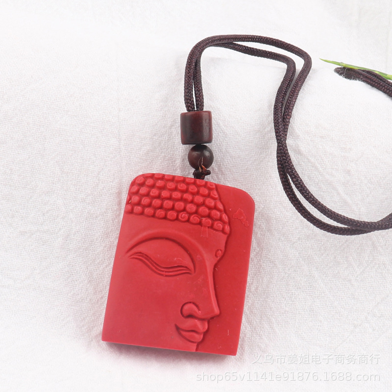 新品秋冬復古硃砂本命年長款毛衣鏈景區貔貅如意觀音項鍊引流飾品