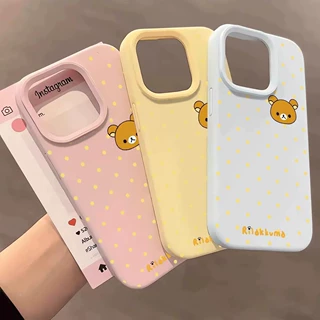 波点轻松熊适用苹果17PROMAX手机壳iPhone16小众14双层13硬壳12