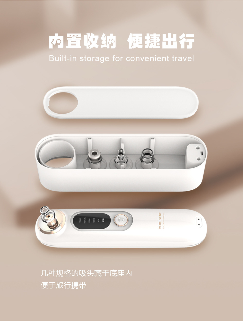 Direct from manufacturer, wireless blackhead cleaner, electric pore cleanser, blackhead removal device, deep cleaning blackhead beauty device.
