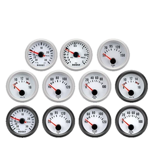 Car modification instrument panel: 52mm blue backlight, displays boost pressure, water temperature, oil temperature, oil pressure, and voltage. 12V universal instrument panel