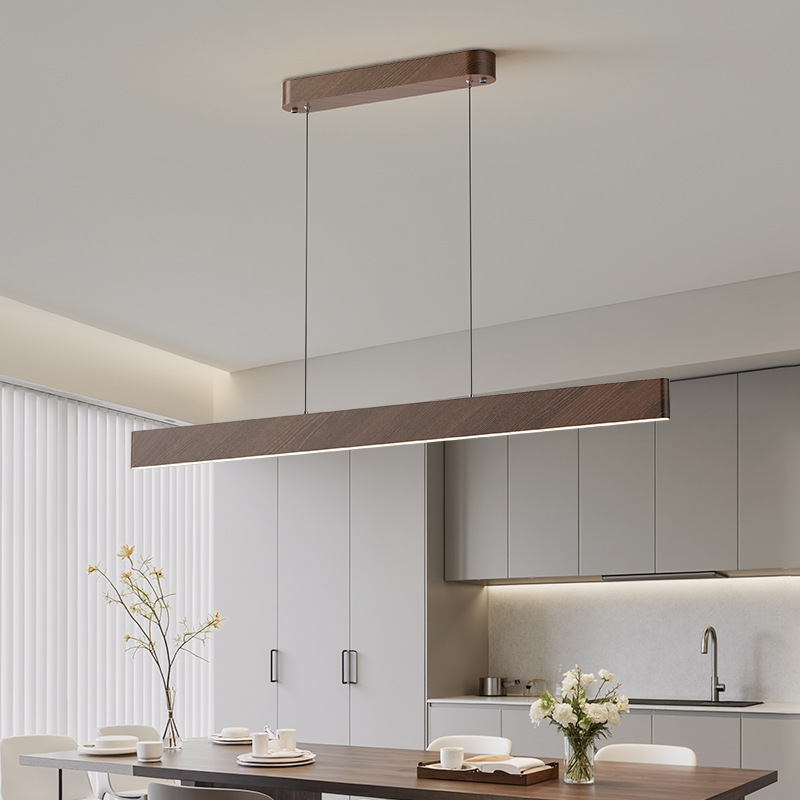 Gran vista jardín una línea larga protección de ojos lámpara de comedor mesa de comedor bar nórdico minimalista lámpara de comedor creativa 461L