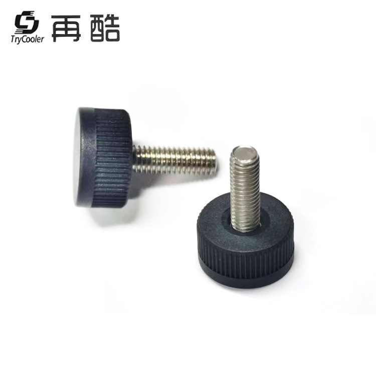 20MM 둥근 머리 직선 손잡이 손 나사 M6 나일론 플라스틱 고무 헤드 랩 나사 무료 샘플