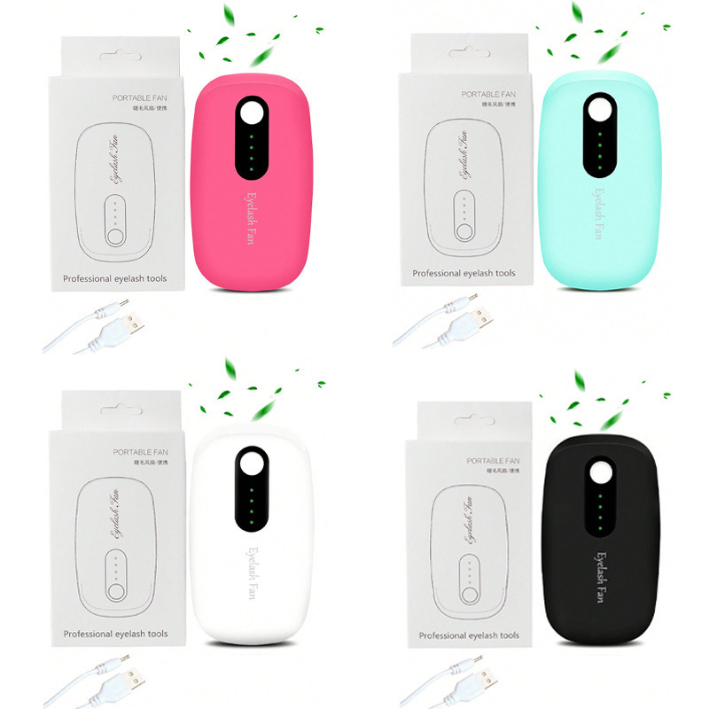 Eyelash Fan USB Air Cooling Blower Handheld for False Eyelashes, One-Button Switch Portable Styling and Long-Lasting Makeup