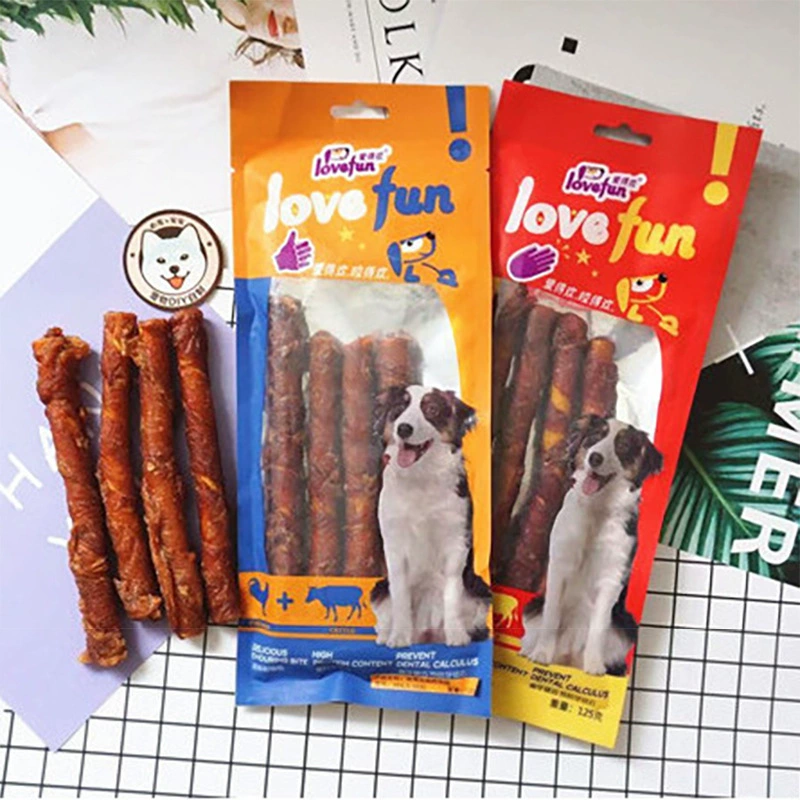 Bite Huan lovefun домашняя собака курица и Утиное мясо, Жареная колбаса, скрежетание зубами, жевательная резинка вознаграждает закуски, уменьшение огня, рулеты из воловьей кожи