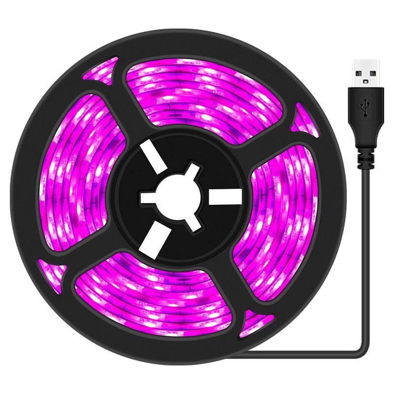 Светодиодная лента для растений, полное спектра 5В USB, длина 0,5–5 м, варианты IP20/IP65