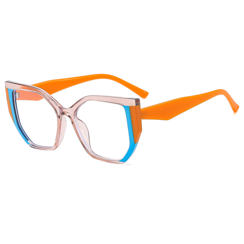 Nuevo estilo transfronterizo europeo y americano TR90 a juego de colores simple y elegante espejo plano anti-luz azul