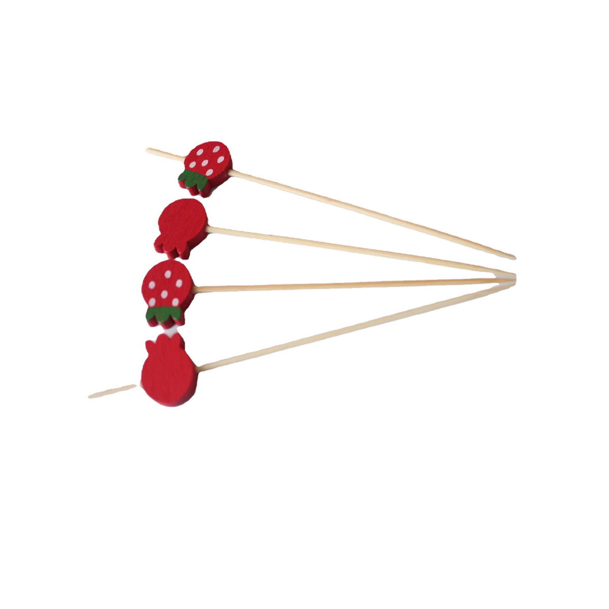 Palillos de Bambú Desechables 100 Piezas/Paquete para Frutas y Cócteles