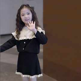 织里童装女童小香风套装秋季2026新款韩版洋气儿童毛衣两件套女孩