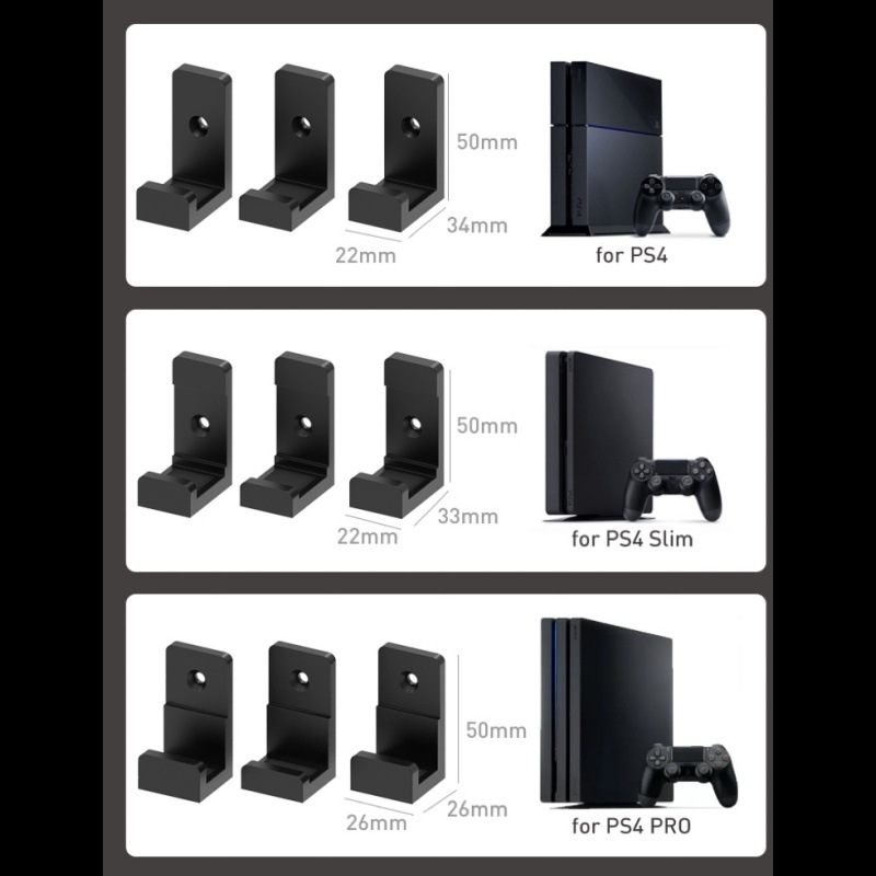 Adecuado para ps4/ps4 pro/ps4 Slim host montado en la Pared Soporte ps4 serie host montado en la pared