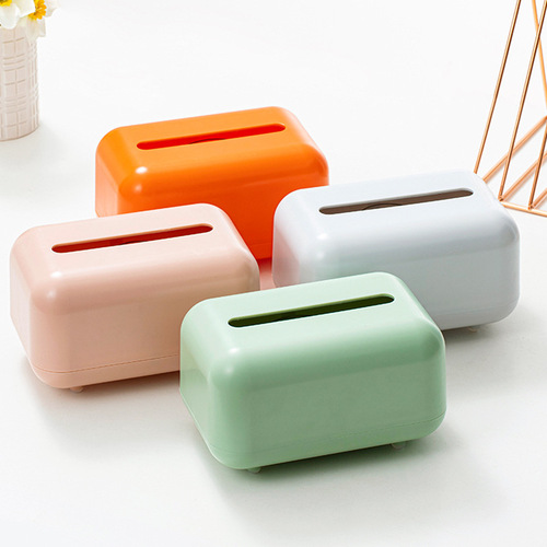 Magnetic bread tissue box with spring, living room table tissue storage box, non-slip mats, bathroom tissue tissue box