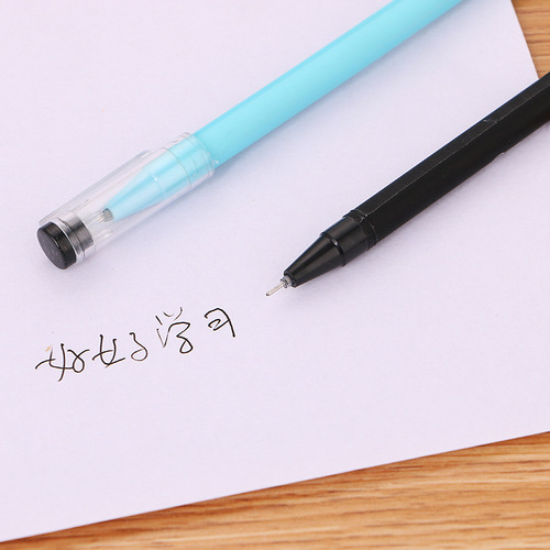 Cute Scholar Neutral Pen Creative Stationery 0.5mm Needle Pen Black Signature Pen Office Supplies Student Water-based Pen
