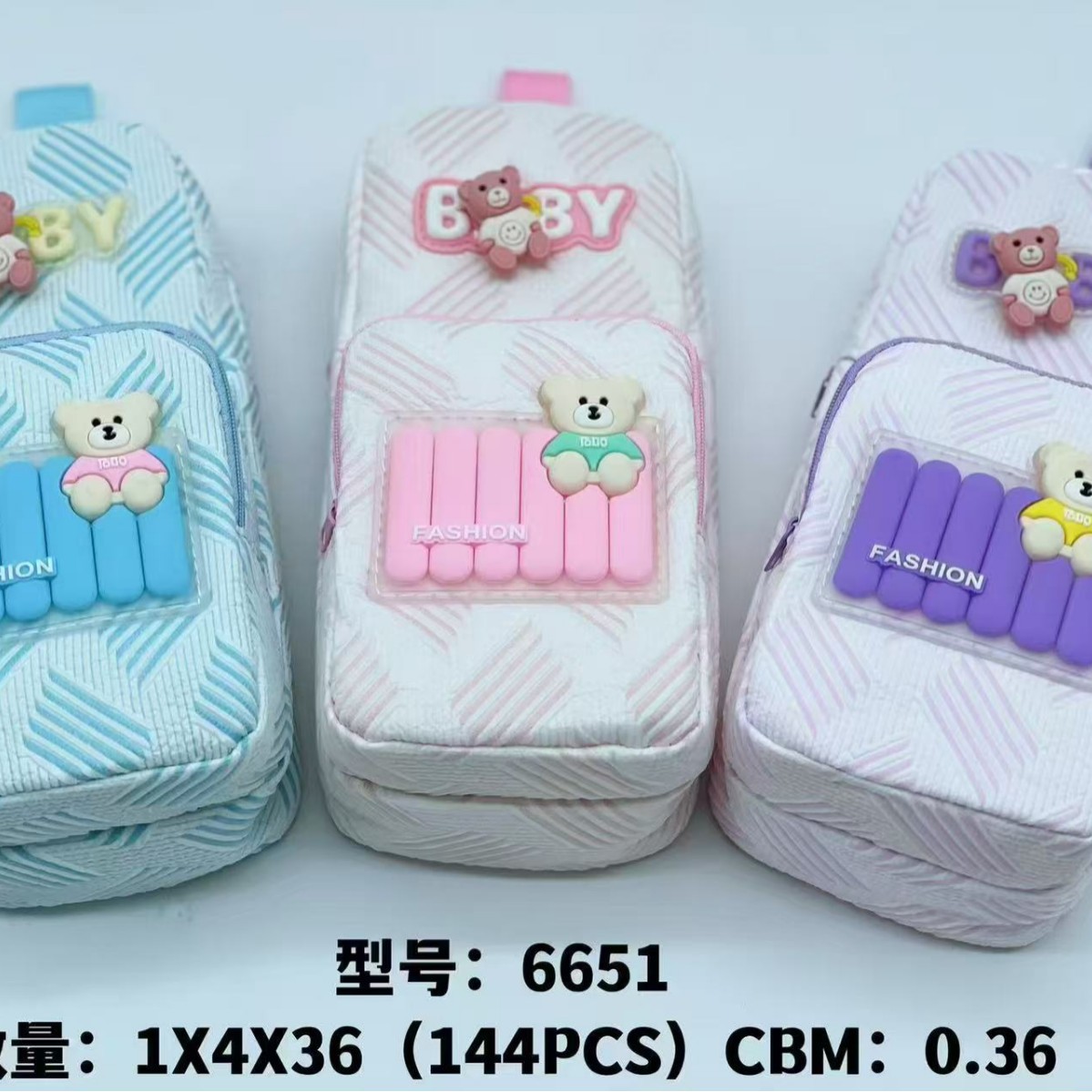 Bolsa de lápices al por mayor Bolsa de lápices de doble capa de gran capacidad simple de dibujos animados Bolsa de papelería de moda de tela Oxford Bolsa de almacenamiento de lápiz lindo