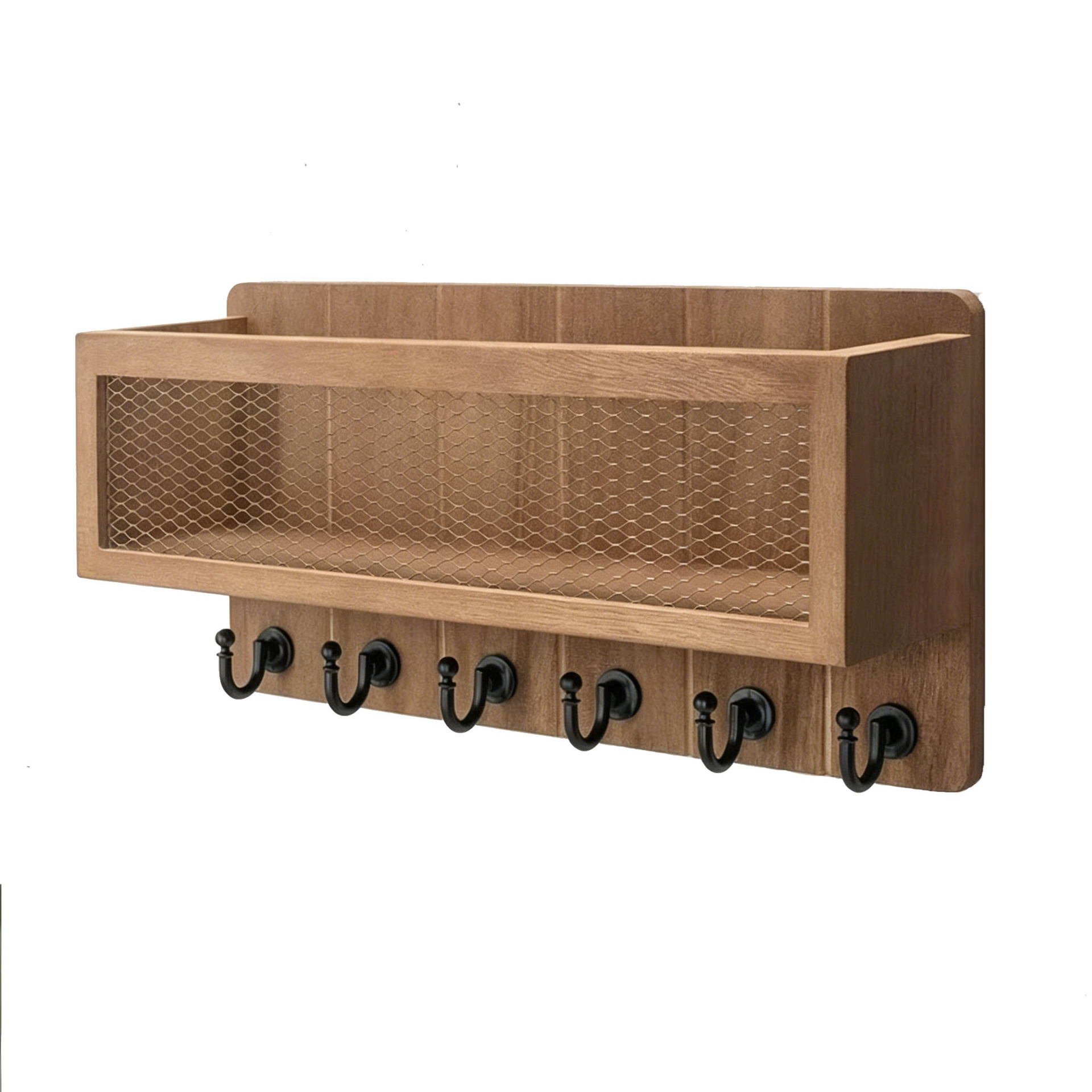Amazon sala de estar colgante de madera pared colgante de pared estante de almacenamiento colgante de llaves de puerta de entrada marco de madera