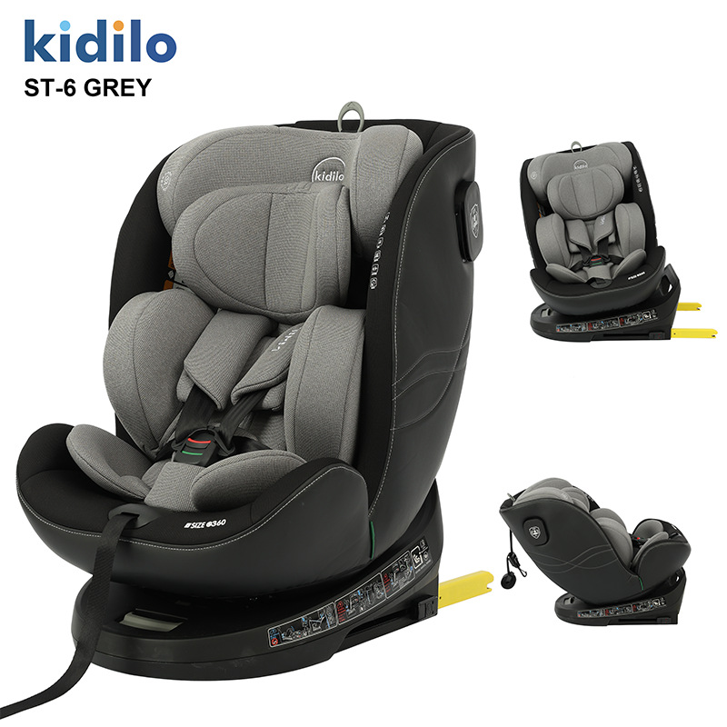 Kidilo Kids Safety Seat Car-Mounted Portable Infant Seat for Babies from 0 to 12 Years Old, Reclining and Rotating Seat