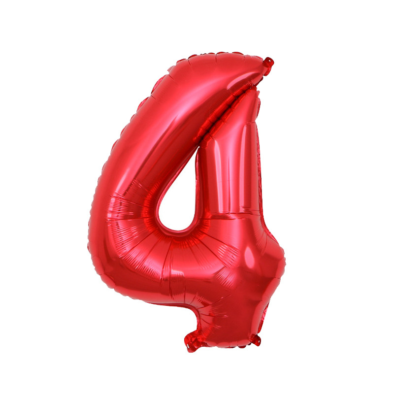 Versión americana verde digital flotante vacío globo de película de aluminio 32 pulgadas oro medio globo digital 34 pulgadas globo decoración al por mayor