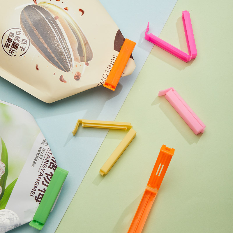 Clip de sellado de plástico, clip de té, bolsa de bocadillos para la conservación de alimentos, clip de sellado a prueba de humedad, los fabricantes de regalos pueden establecer el logotipo