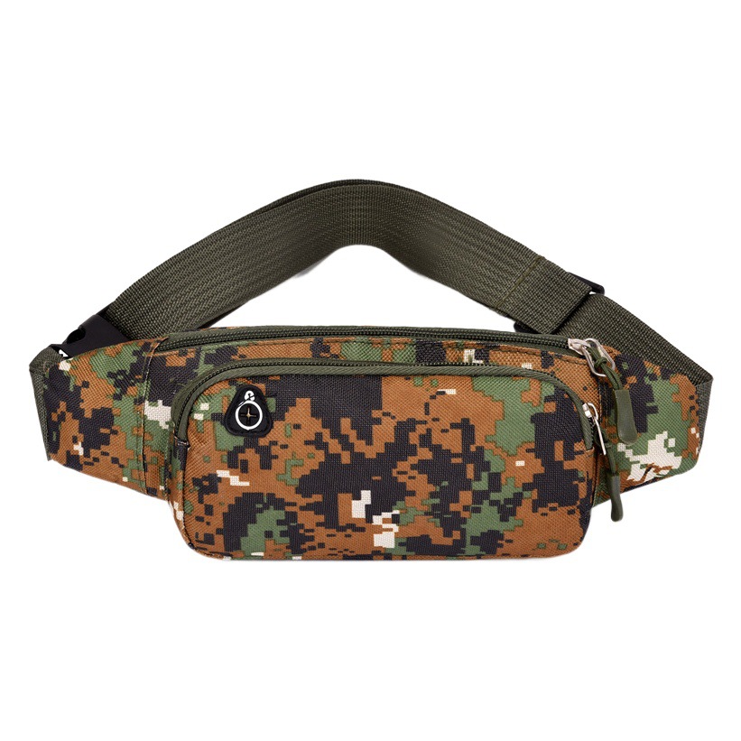New Outdoor Running Sports Chest Bag Men's Oxford Cloth Water-repellent Mobile Phone Cash Register Bag Multifunctional Large Capacity Waist Bag