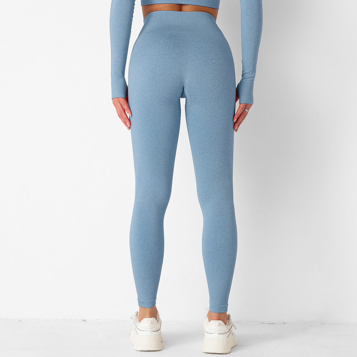 Solid Color High Waist Tight Yoga Leggings NSNS66949