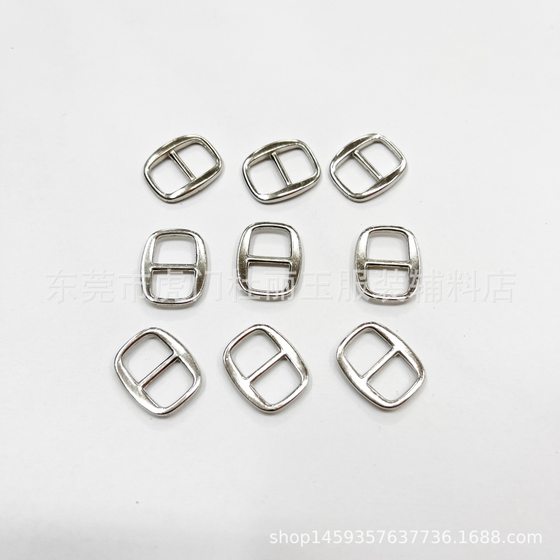 in stock 1CM hardware shoe buckle zinc alloy three-gear button metal day buckle luggage accessories