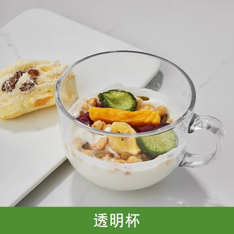 Transparent breakfast cup