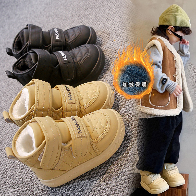 Botas de nieve para niños 2025 invierno nuevo impermeable y espeso de lana para niños botas de algodón para niñas botas de algodón caliente image 5