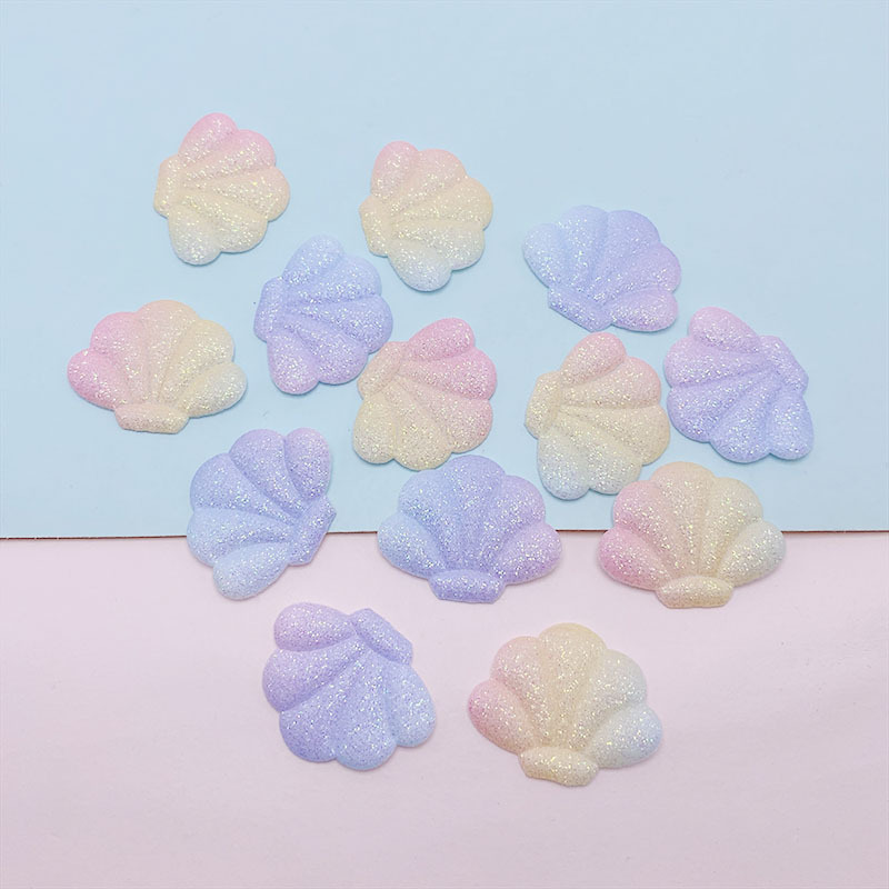 DIY accesorios de joyería para niños oro rosa colorido océano serie simulación Shell zapatos y sombreros bolsa de decoración de tarjetas de pastel