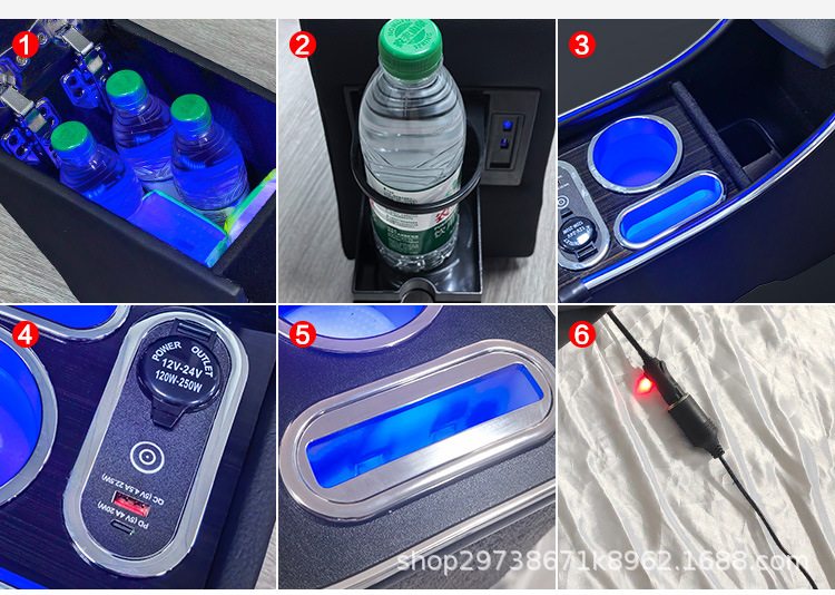 Customized Multifunctional Armrest Box Storage Box Suitable for Vinfast Vf3 Car, Vietnam Accessories Modification
