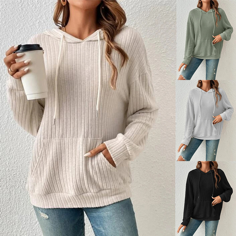 2024 autumn and winter new cross-border European and American women's Amazon sweater TEMU hooded pit kangaroo pocket guard 2024 autumn and winter new cross-border European and American women's Amazon sweater TEMU hooded pit kangaroo pocket guard