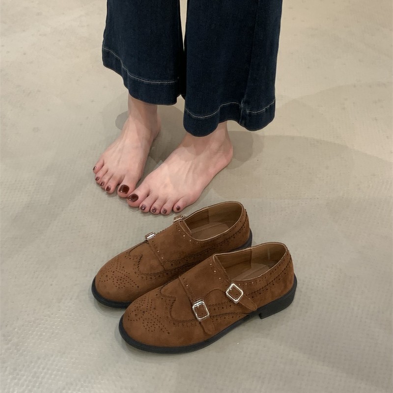 法式复古小众平底单鞋黑色小皮鞋秋季新款女鞋子设计感玛丽珍鞋女|undefined