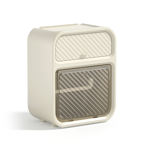Bathroom light luxury wall-mounted tissue box bathroom punch-free storage rack bathroom toilet paper box roll box