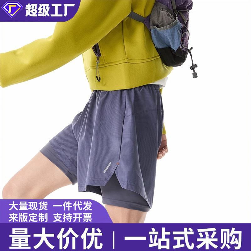 Foreign Trade American-Style Outdoor Two-In-One Cycling Sports Shorts for Women and Men, 2026 Summer Thin Quick-Dry Lining for Hiking and Mountaineering