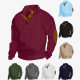 2025 Spring and Autumn Men's Cross-border European Size Hot Selling Men's Collar Long Sleeve Casual Outdoor Sweater Jacquard Knitwear
