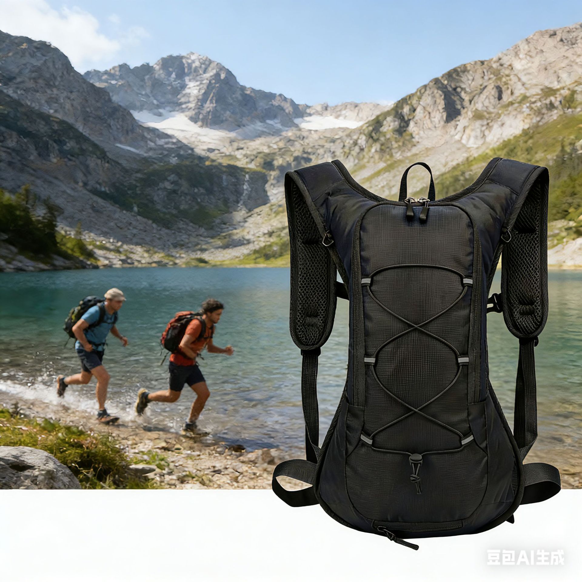 Mochila para Ciclismo con Bolsa de Agua de Nailon Ligera para Senderismo y Exteriores