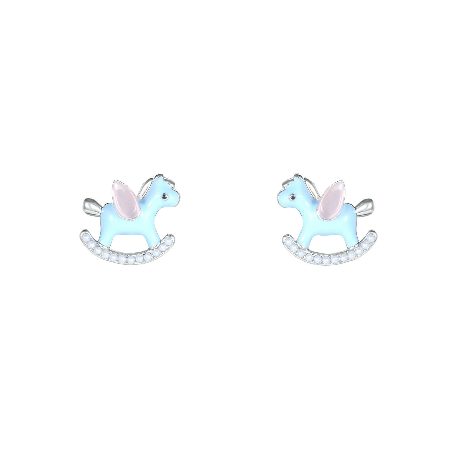 Cartoon earrings, silver 925 sample