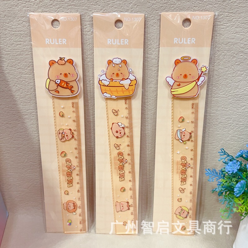 可爱创意卡通15cm直尺小学生趣味透明测量尺绘画尺儿童尺子礼物批|undefined