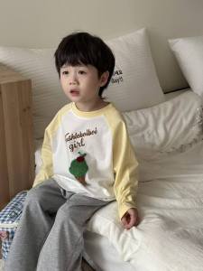 2025 Spring New Unisex Children's Casual Fashion Sleeveless Oversized Cartoon T-Shirt Base Top