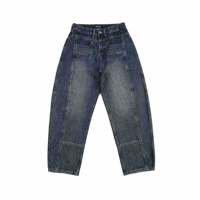 Nanxia Disguise New Style [Double Seam Warp Double Knee Classic Jeans Specially Designed Denim Trousers