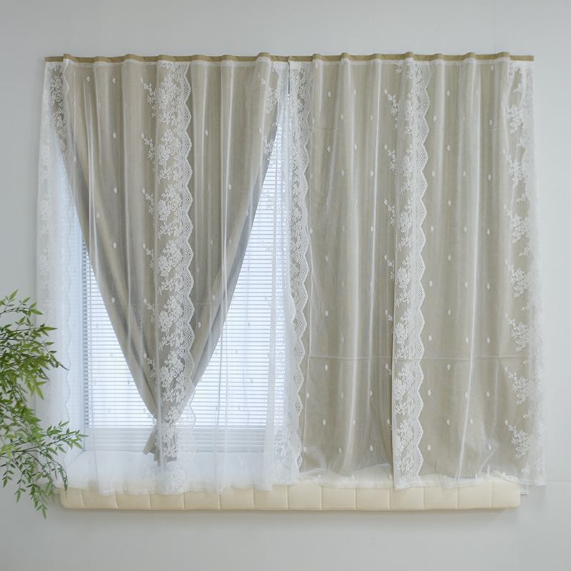 Hilo de belleza + tela sombreada completa (beige))