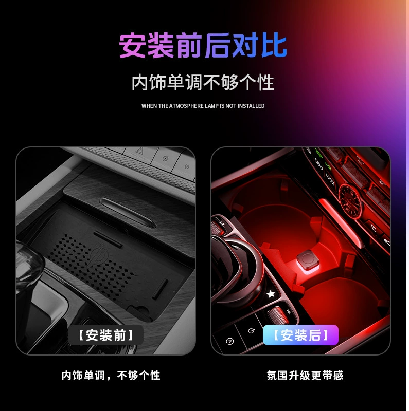 Новый автомобильный USB декоративный атмосферный светильник LDE ночник бесплатная модификация автомобильный атмосферный светильник USB универсальная модель