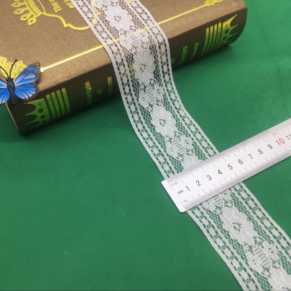 厂家现货供应鞋帽箱包服饰蚊帐玩具721#宽度5CM无弾蕾丝花边