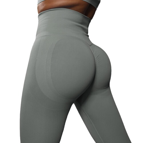Cross-border seamless smiley face high waist tight yoga suit peach buttock training yoga pants sports running fitness pants women