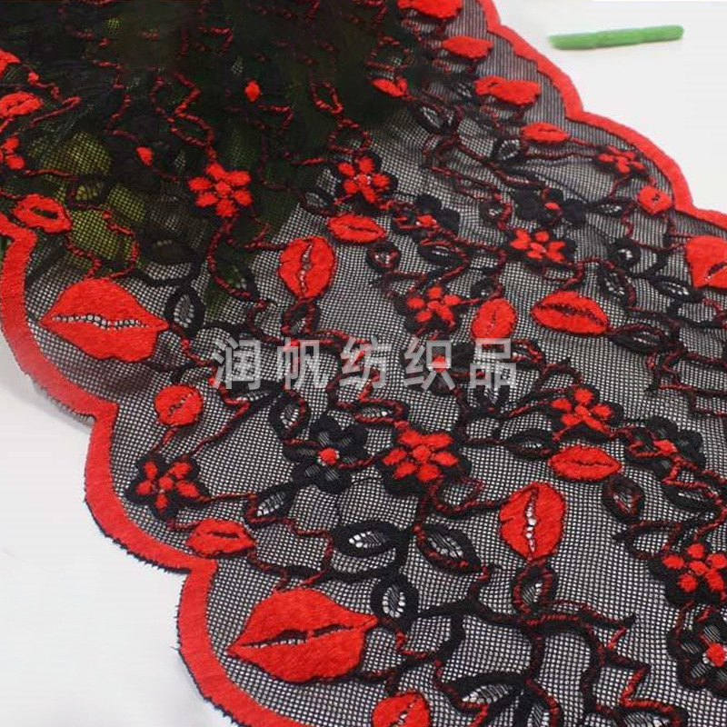 Accesorios de encaje hechos a mano cortinas DIY material textil multicolor tela de malla bordada ropa interior tela